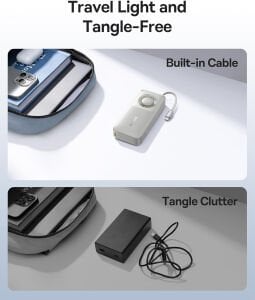 BASEUS FREE2PULL 30W 10.000MAH POWERBANK - GREY