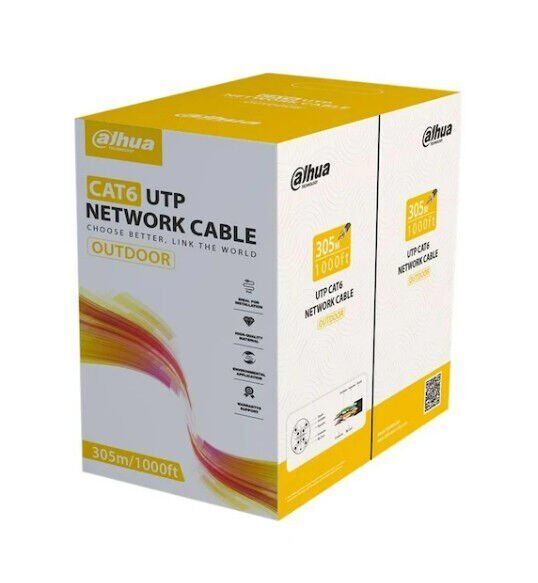 DAHUA DH-PFM920-6UN UTP DIŞ ORTAM (SİYAH) CAT6 BAKIR KABLO (PE)
