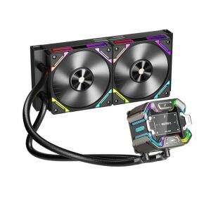 1ST PLAYER X STARSHIP 240MM SİYAH ARGB IPS 2.4'' DİJİTAL EKRANLI AM5,AM4 / LGA1851, LG 1700 PREMIUM İŞLEMCİ SIVI SOĞUTUCU