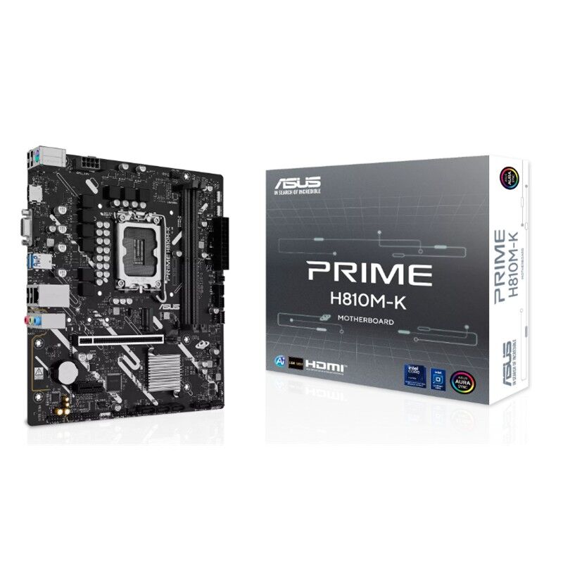 ASUS PRIME H810M-K DDR5 6400MT/S 1XVGA 1XHDMI 1XM.2 1851P MATX (INTEL ULTRA PROCESSORS SERIES 2)