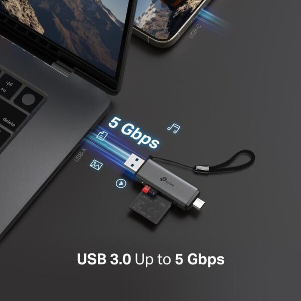 Tp-Link UA430D USB 3.0 Type-C Type-A SD & microSD 3.0 Card Reader