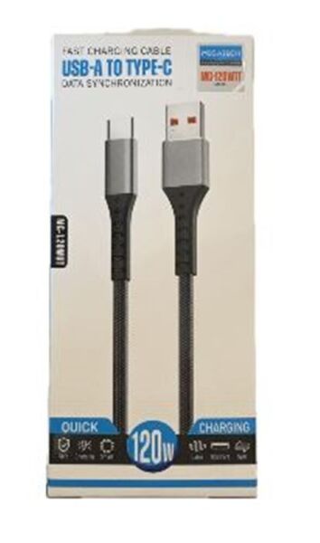 Megatech MT-120wt Hasır 120W Usb To Type-C Data Kablosu